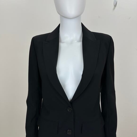 J.Crew Sommerset Blazer Jacket Italian Stretch Wool Black Oversized US 0 NWT - Picture 6 of 16